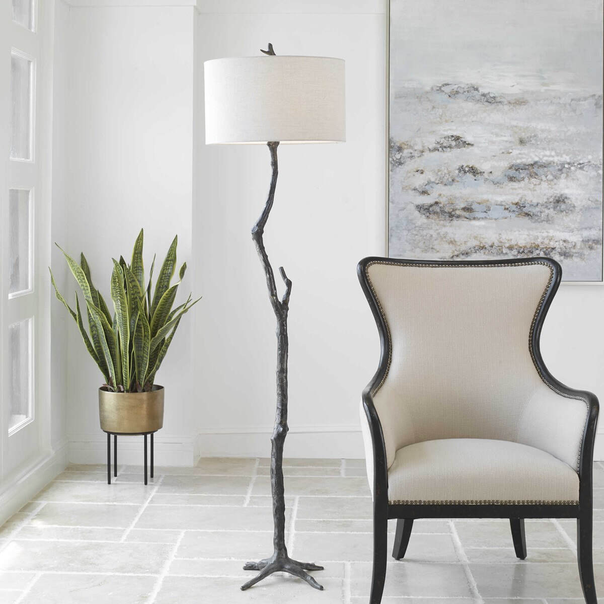Iron Branch Floor Lamp Dalla Terra Home